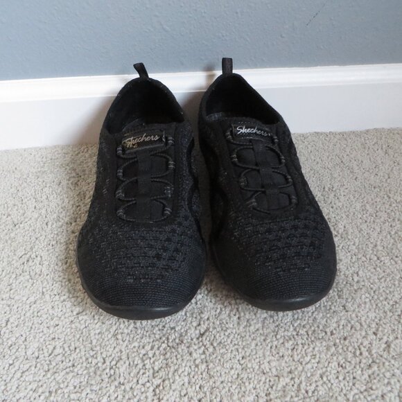 Skechers womens shoes size 8.5 relaxed fit air-cooled memory foam black #23028 - Picture 3 of 10